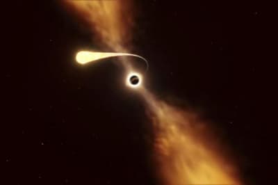 Черная дыра и звезда