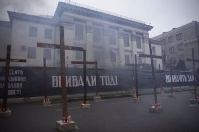 Акція "Нацкорпусу" під посольством РФ 