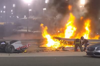 Взрыв болида на Формуле-1