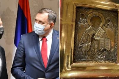 В Боснии Лаврову подарили украинскую икону