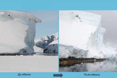 Обвал льодовика в Антарктиді