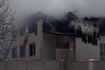 Пожар в доме престарелых в Харькове
