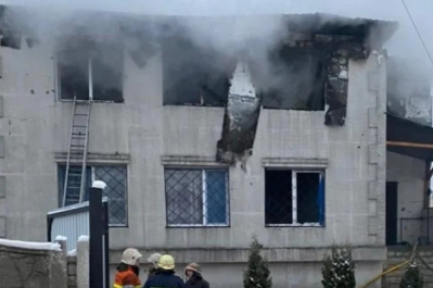 Пожар в доме престарелых в Харькове