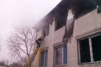 Пожежа в будинку для літніх людей у Харкові