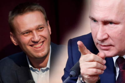 Олексій Навальний та Володимир Путін