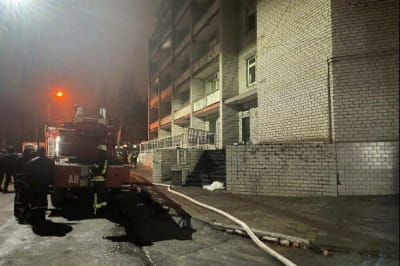 Пожар в больнице Запорожья
