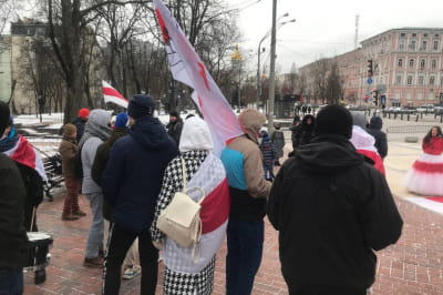 Акция в поддержку Беларуси