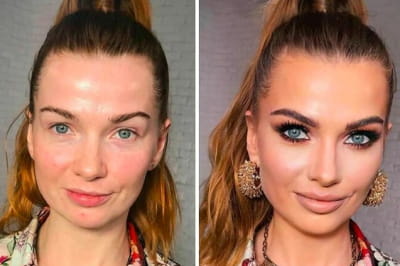 До та після макіяжу