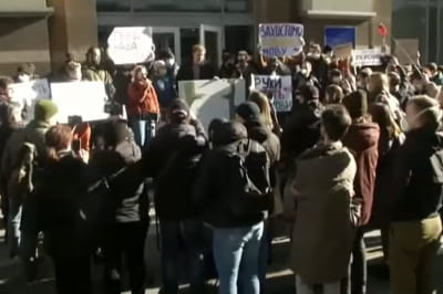Митинг в правительственном квартале