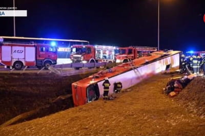 В Польше масштабная авария рейсового автобуса