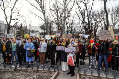 Марш за рівні права жінок в Одесі