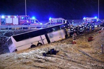 В Польше в ДТП попал украинский автобус