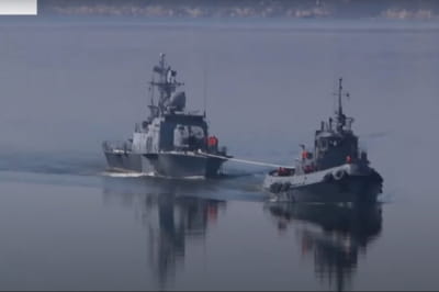 Катер "Прилуки" и тральщик "Геническ"