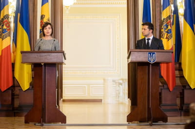 Майя Санду і Володимир Зеленський