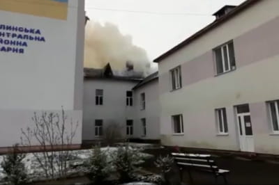 Пожар в больнице на Прикарпатье