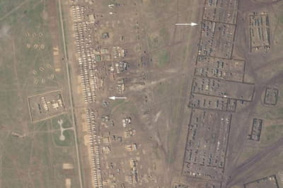 Российский военный лагерь в оккупированном Крыму