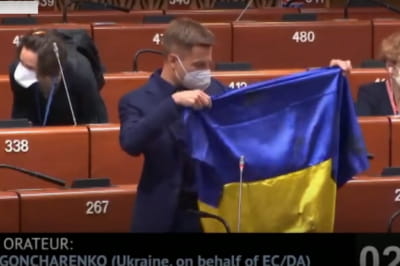 Гончаренко з прапором