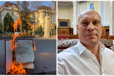 Спалений диплом Олександра Ябчанка та Ілля Кива