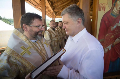 Патриарх Святослав (Шевчук) и Петр Порошенко