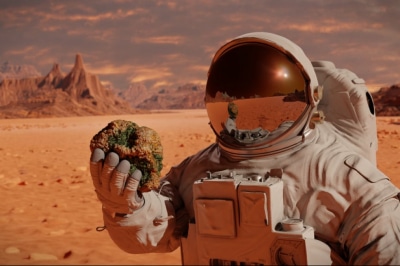 Астронавт на Марсе