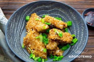 Курка у гречаній паніровці