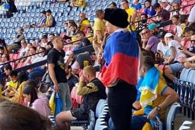 Російський фанат пробрався на українські трибуни