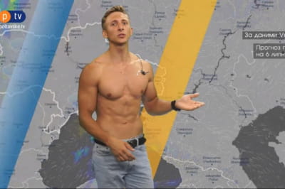 Обнаженный ведущий на Полтавском ТВ