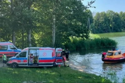 У Польщі вертоліт з українцями впав в озеро