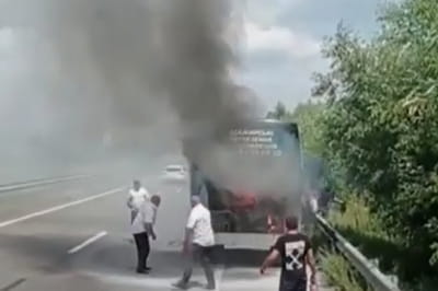 Пожар рейсового автобуса