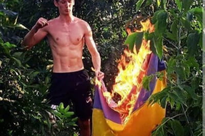 Хлопець, що спалив прапор України