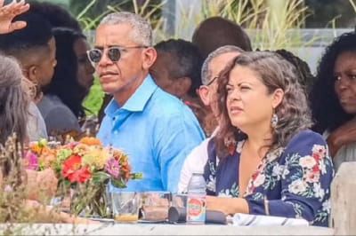 Барак Обама на праздновании своего 60-летия