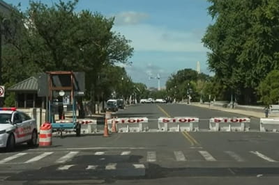 Перекрытие дороги возле Капитолия