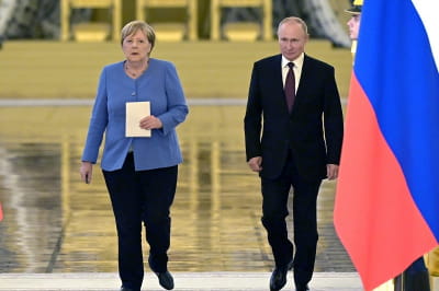 Ангела Меркель та Володимир Путін