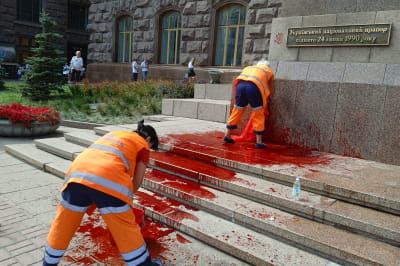 Акт вандализма не Крещатик