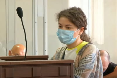 Олеся Жуковська на судовому засіданні