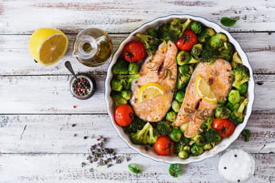 Запечена риба з овочами