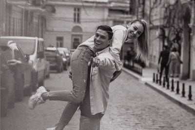 Анжеліка Терлюга з нареченим