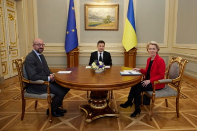 Владимир Зеленский, Шарль Мишель, Урсула фон дер Ляєн
