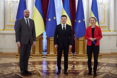 Володимир Зеленський, Шарль Мішель, Урсула фон дер Ляєн
