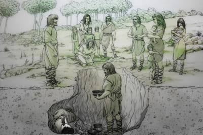 Реконструкция неолитического погребального обряда