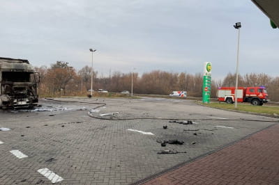 Под Харьковом на АЗС вспыхнул пожар