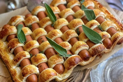 Пиріг з сосисками