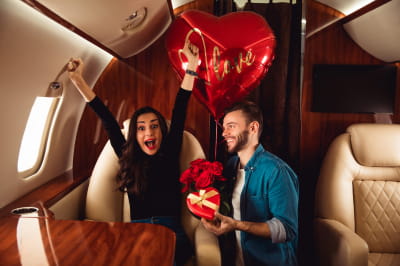 Самолет, первый класс, путешествие, любовь