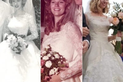 наречені, які одягнули на своє весілля сукні матусь та бабусь