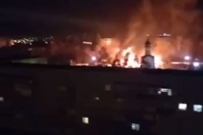 Горить артучилище в Сумах