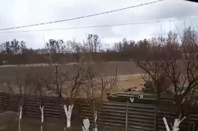 Российский танк недалеко от Киева
