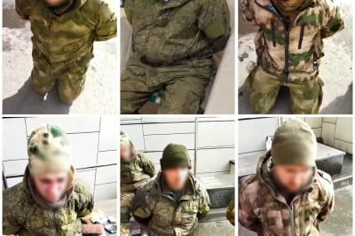 Пленные российские оккупанты под Харьковом