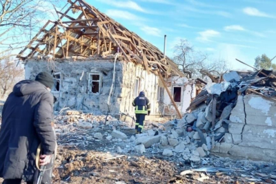 Обстріл сіл під Черніговом з "Градів"
