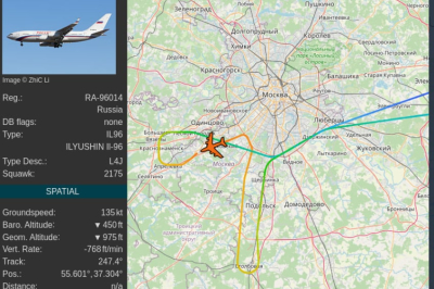 Передвижение самолета путина