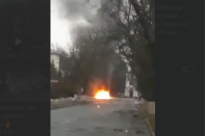 САУ горит